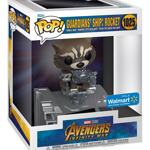 اکشن فیگور اسپشیال 9 سانتی فانکو پاپ راکت راکون با سفینه نگهبانان مدل Funko POP - Marvel - Avengers Infinity War - Guardians Ship Rocket - Bobble Head - Exclusive _اسباب بازی